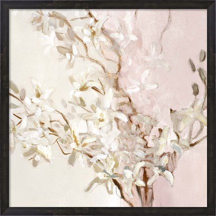 Framed Blushing Orchids Print