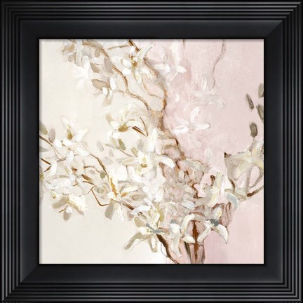 Framed Blushing Orchids Print