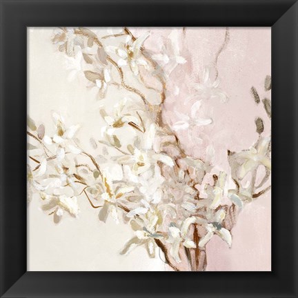 Framed Blushing Orchids Print