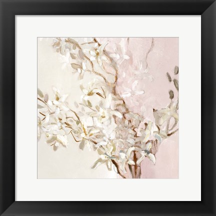 Framed Blushing Orchids Print