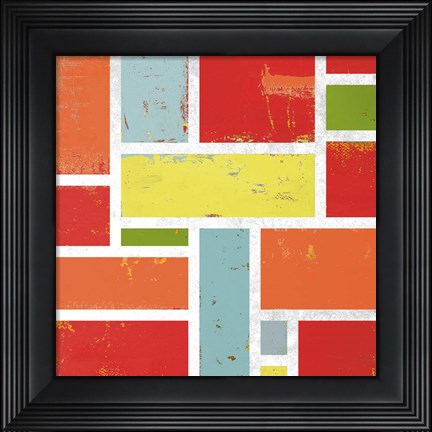 Framed Bright Retro Lofts II Print