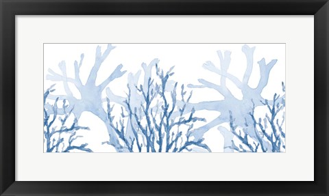 Framed Indigo Coral Coast Print