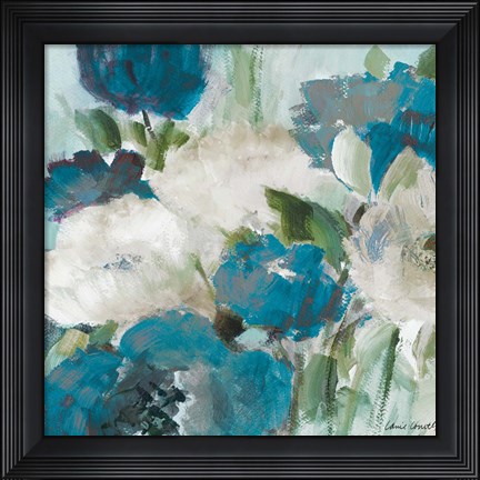Framed Indigo Power Square I Print