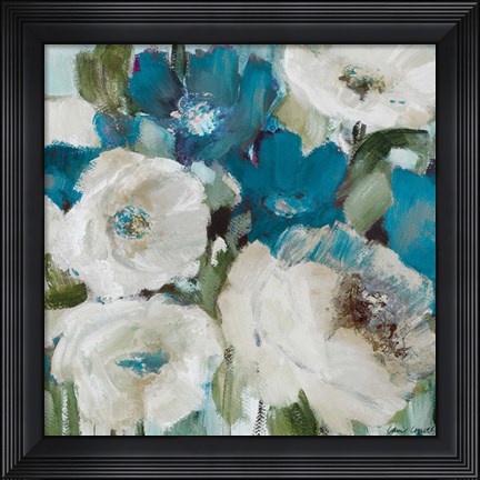 Framed Indigo Power Square II Print