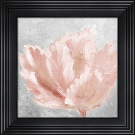 Framed Pink Elegant on Gray Print