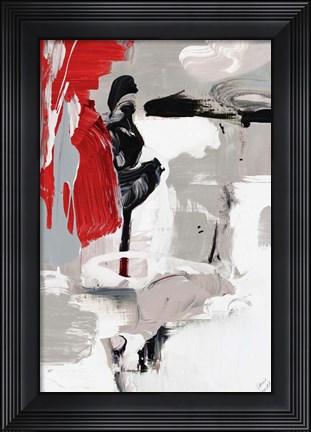 Framed Splash of Red I Print