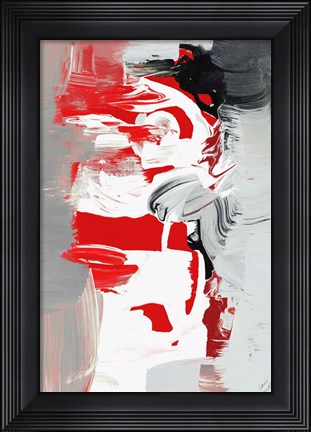 Framed Splash of Red II Print
