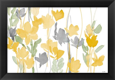 Framed Yellow Modern Garden Print