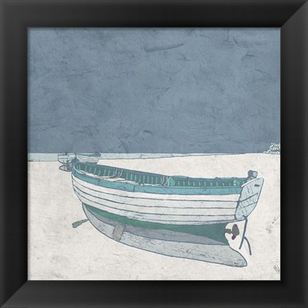 Framed Docked Ashore I Print