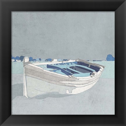 Framed Docked Ashore II Print