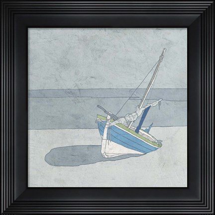 Framed Sailboat Ashore Print