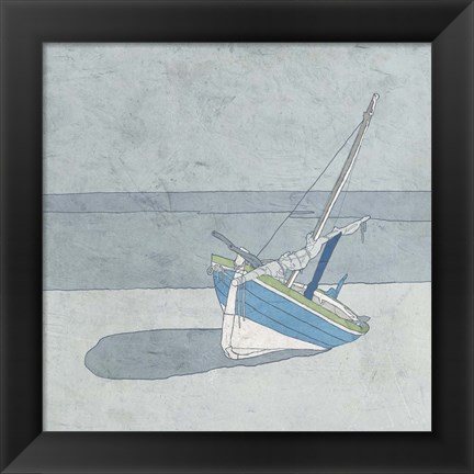 Framed Sailboat Ashore Print