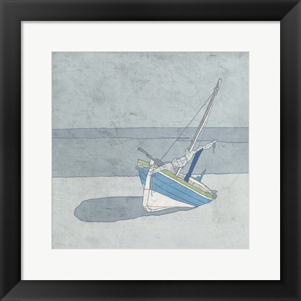 Framed Sailboat Ashore Print