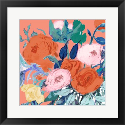 Framed Bright Roses Print