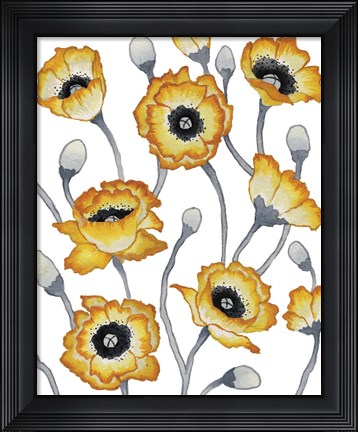 Framed Yellow Peonies Print