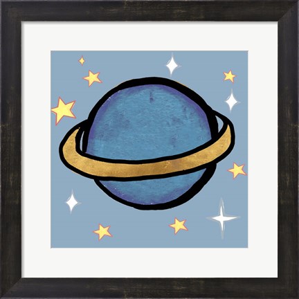 Framed Space Planet Print
