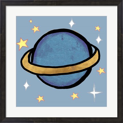 Framed Space Planet Print