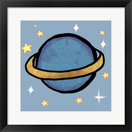 Framed Space Planet Print