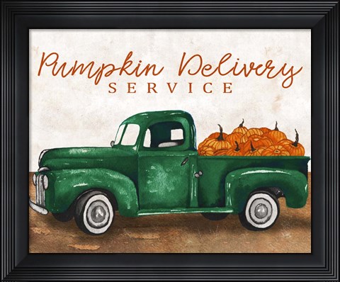 Framed Pumpkin Delivery Service Print