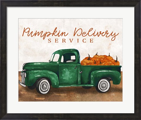 Framed Pumpkin Delivery Service Print