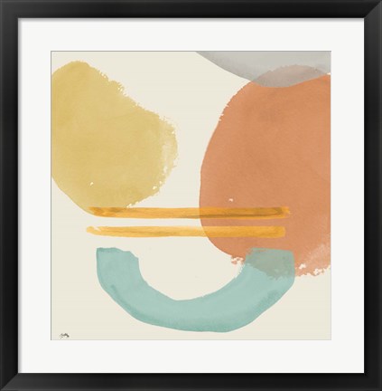 Framed Shapes In Pastels Print