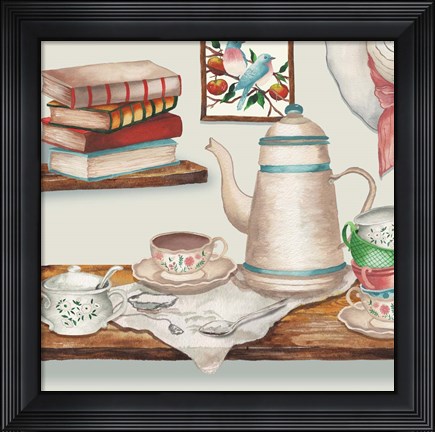 Framed Cottage Scene I Print