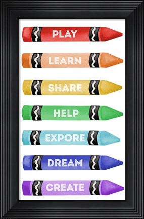 Framed Classroom Rules Print