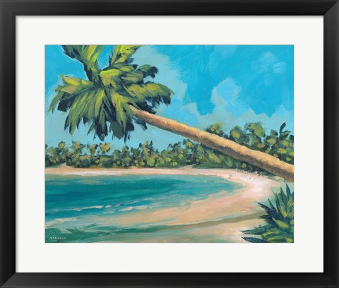 Framed Palm Tree Away Print