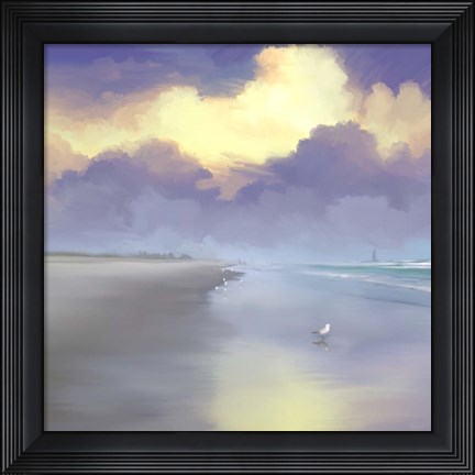 Framed Peaceful Day On The Beach I Print