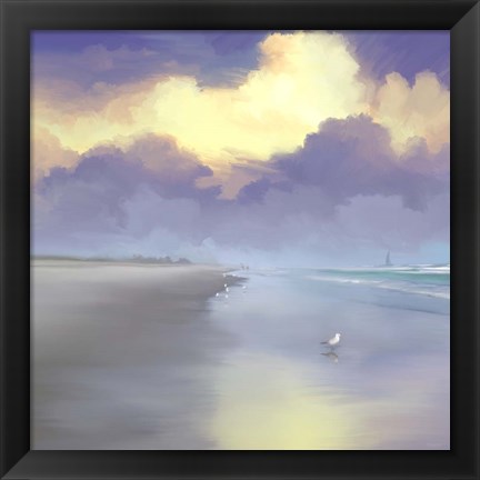 Framed Peaceful Day On The Beach I Print