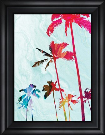 Framed Colorful Palms Print