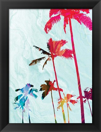 Framed Colorful Palms Print