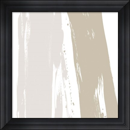 Framed Gray Strokes II Print