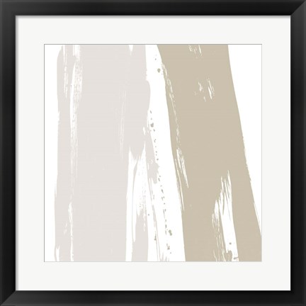 Framed Gray Strokes II Print