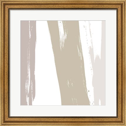 Framed Gray Strokes I Print