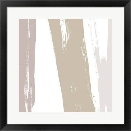 Framed Gray Strokes I Print