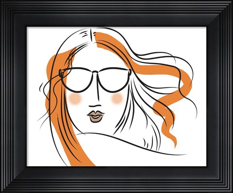 Framed Relaxed Lady Print