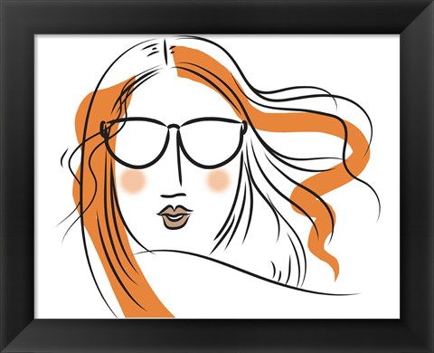 Framed Relaxed Lady Print