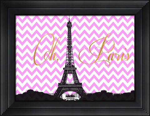 Framed Oh Paris Print