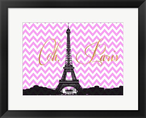 Framed Oh Paris Print