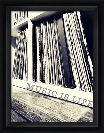 Framed Music Is Life Print