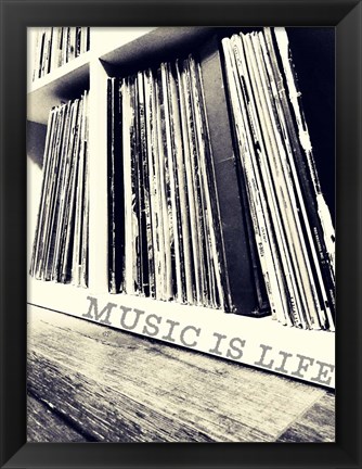 Framed Music Is Life Print