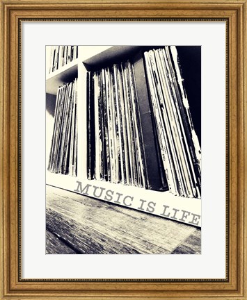 Framed Music Is Life Print