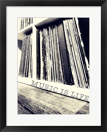 Framed Music Is Life Print