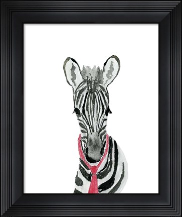 Framed Zebra With Tie Print