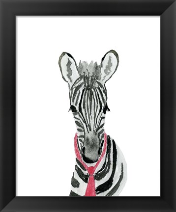 Framed Zebra With Tie Print