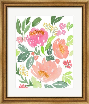 Framed Sarah&#39;s Vibrant Garden Print