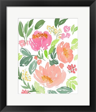 Framed Sarah&#39;s Vibrant Garden Print