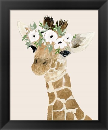 Framed Little Giraffe Print