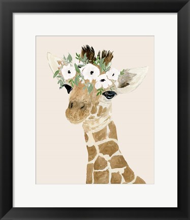 Framed Little Giraffe Print